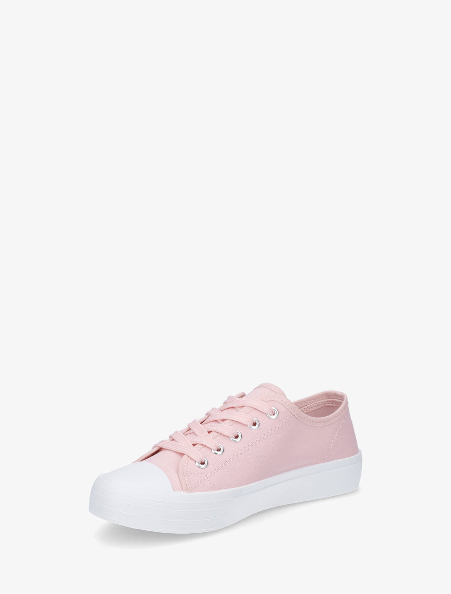 Tennis unis en toile - Rose - 3