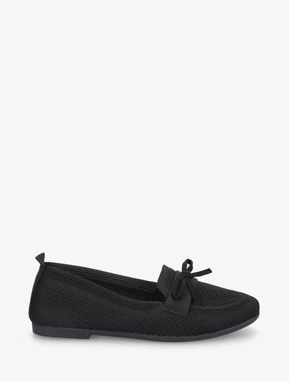 Mocassins en tissu à noeud - Noir - 1