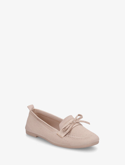 Mocassins en tissu à noeud - Taupe - 2
