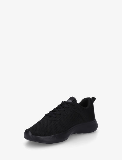 Sneakers unies en mesh - Noir - 3