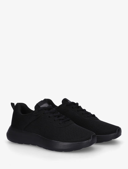 Sneakers unies en mesh - Noir - 4