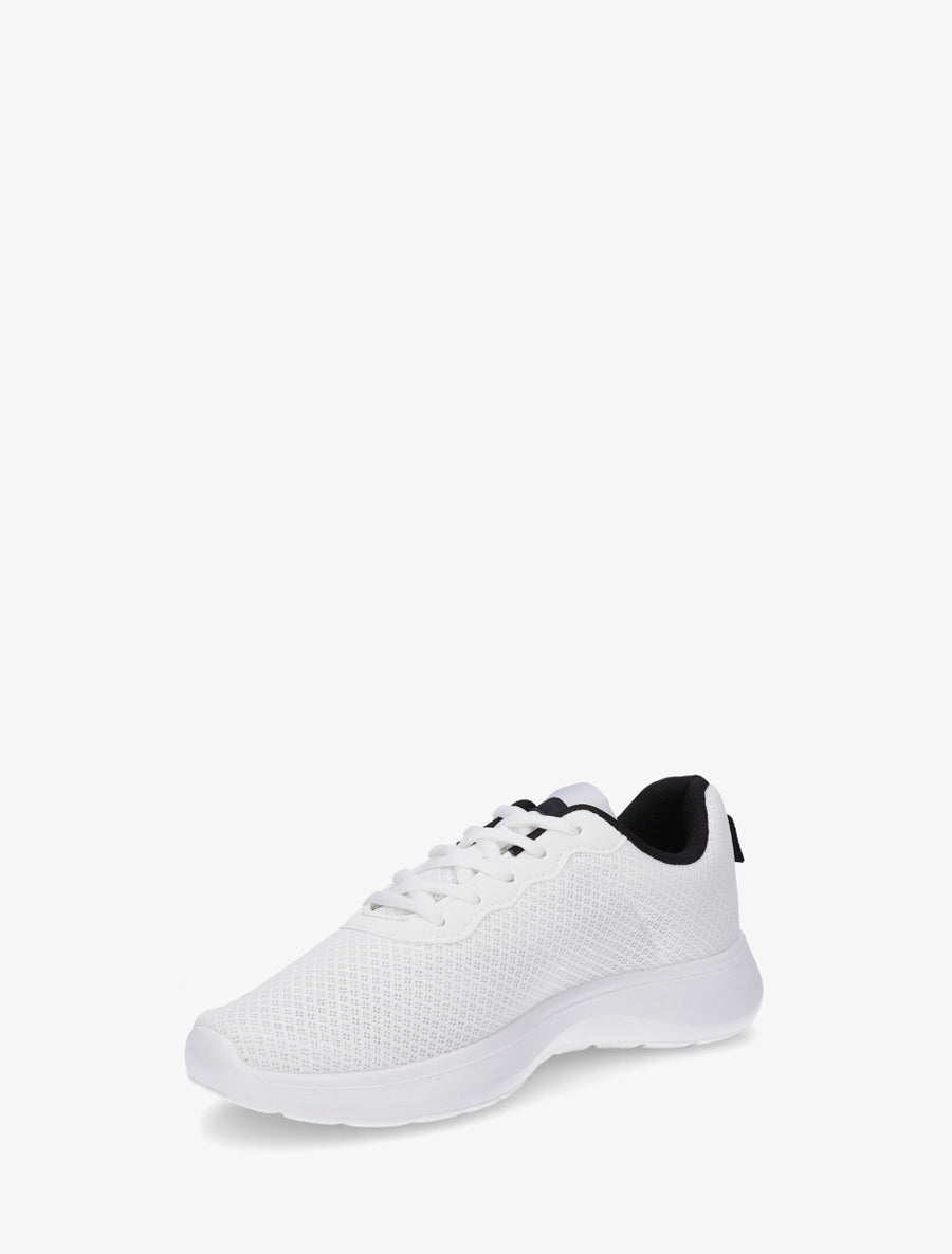 Sneakers unies en mesh - Blanc - 3