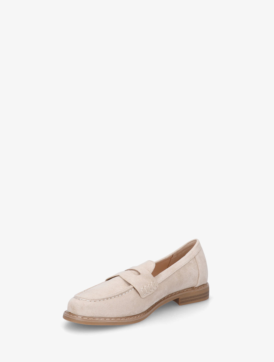 Mocassins basiques en suédine - Beige - 3