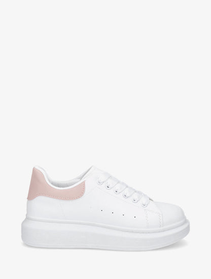 Sneakers à contrefort constratant - Rose - 5