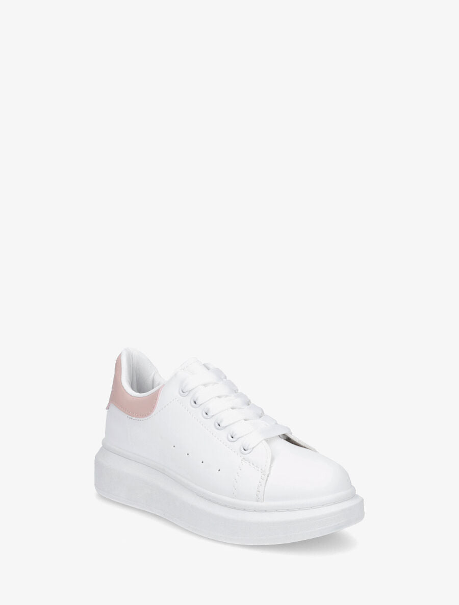 Sneakers à contrefort constratant - Rose - 2