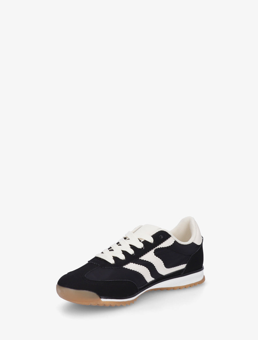 Baskets classiques à bandes dentelées - Noir - 3