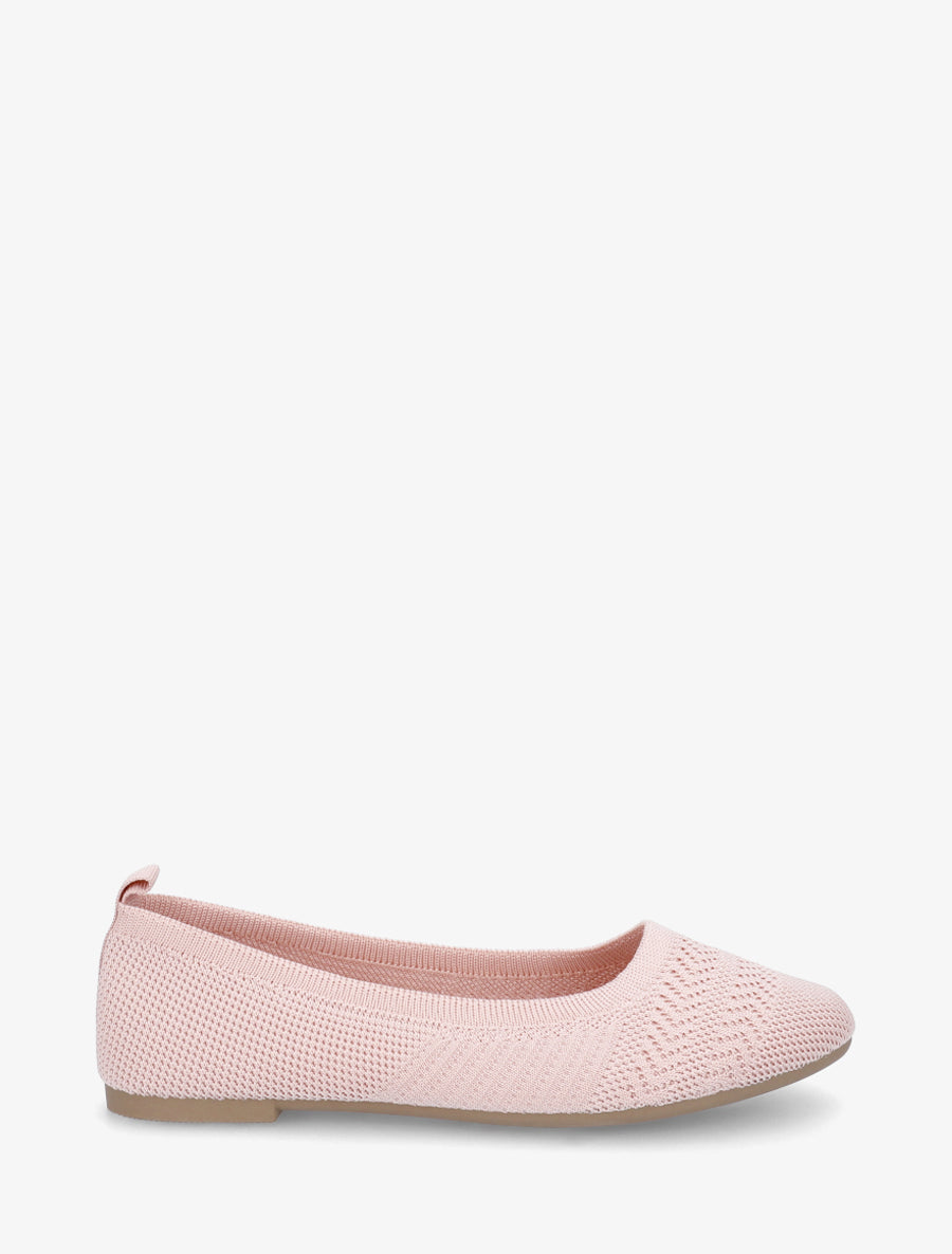 Ballerines basiques en tissu - Rose - 1
