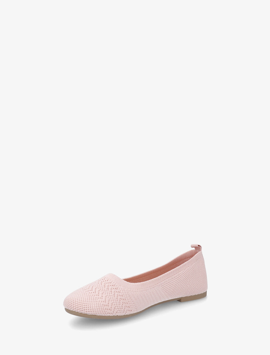 Ballerines basiques en tissu - Rose - 3