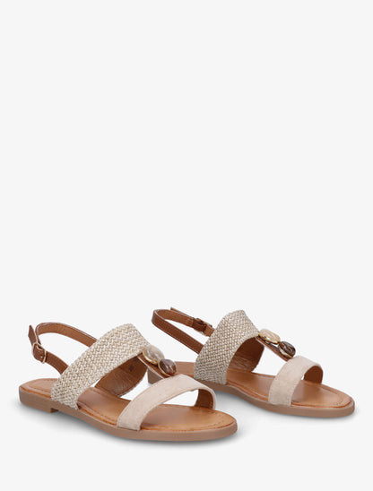 Nu-pieds à brides dépareillés - Taupe - 4