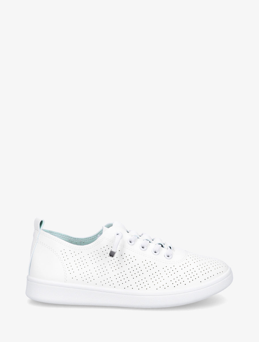 Tennis en simili perforé - Blanc - 1