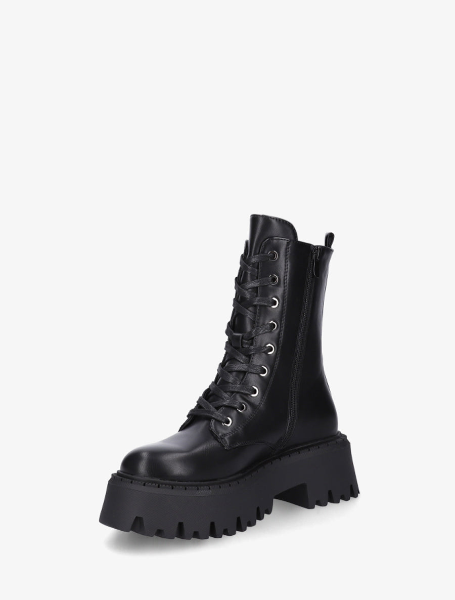 Bottines montantes style rangers - Noir - 3