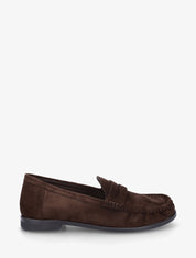 Mocassins en suédine effet froncé - Marron - 1