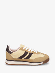 Sneakers en suédine et effet nubuck - Jaune - 1