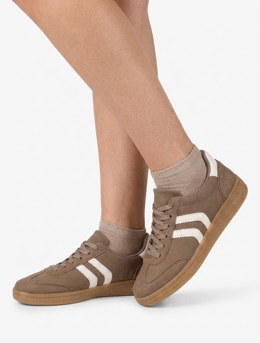 Sneakers im Nubuk-Effekt mit Gummisohle - Maulwurf