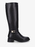 Bottes élastiquées en simili - Noir - 1
