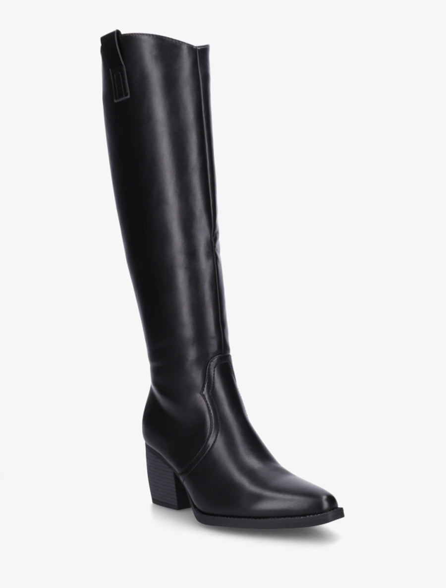 Bottes en simili à bout pointu - Noir - 2