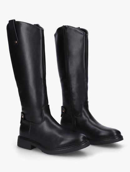Bottes style cavalière en simili - Noir - 4
