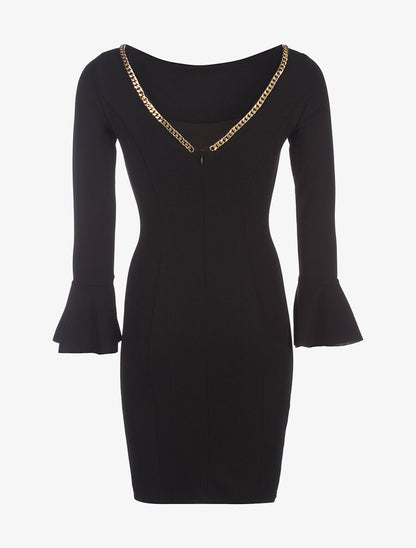 Robe col chaine - noir - 2