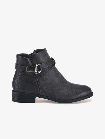 Bottines écailles - Gris - 1