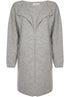Gilet long à fils argentés - Gris - 1
