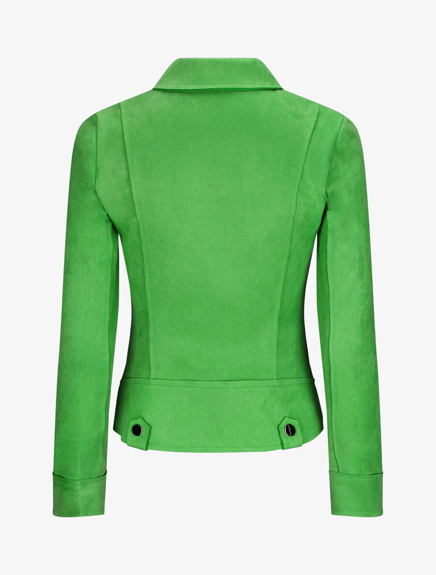 Perfecto en suédine à poches zippées - Vert fluo - 2