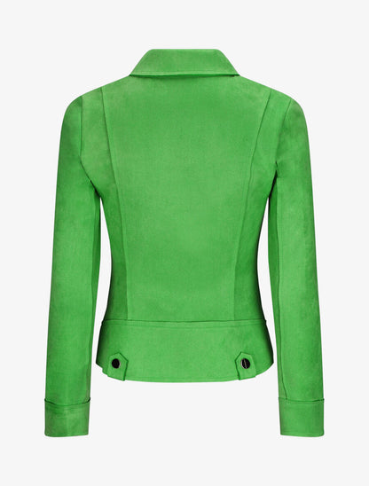 Perfecto en suédine à poches zippées - Vert fluo - 2