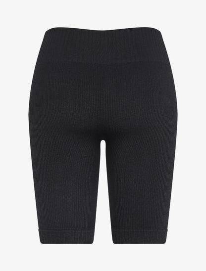 Cycliste côtelé à taille haute - Noir - 2
