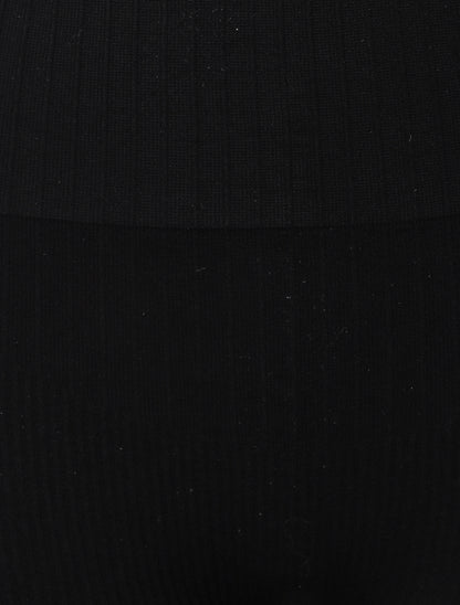 Cycliste côtelé à taille haute - Noir - 3
