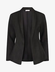 Blazer ajustée en suédine - Noir - 1