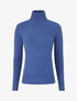 Pull col roulé en laine mélangée - Bleu - 1