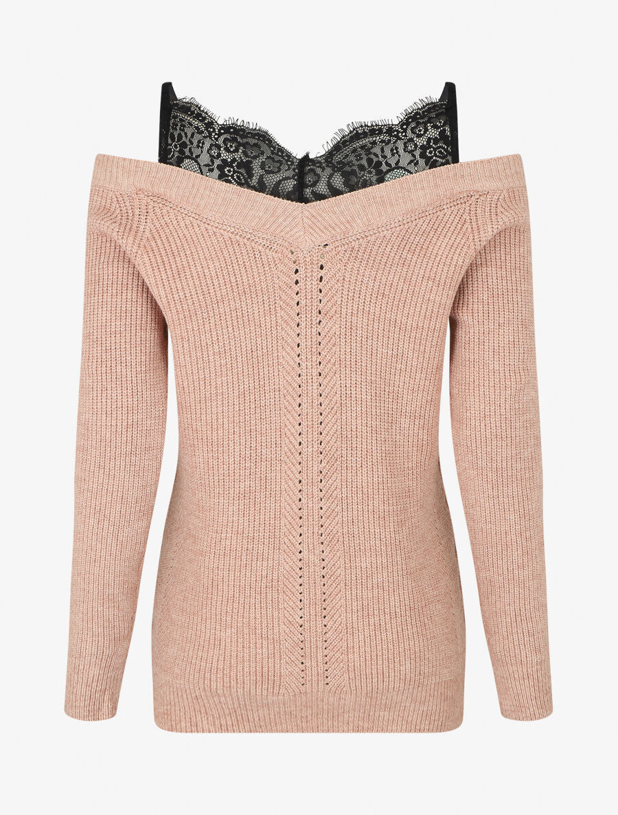 Pull col bardot et débardeur trompe l&