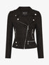 Veste en suédine style perfecto à zip - Noir - 5