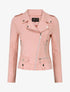 Veste en suédine style perfecto à zip - Rose - 5