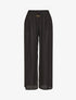 Pantalon fluide coupe droite taille haute - Noir - 4