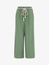Pantalon côtelé taille haute coupe ample - Vert - 5