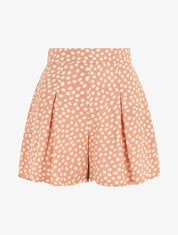 Short à pois taille haute évasé - Rose - 1