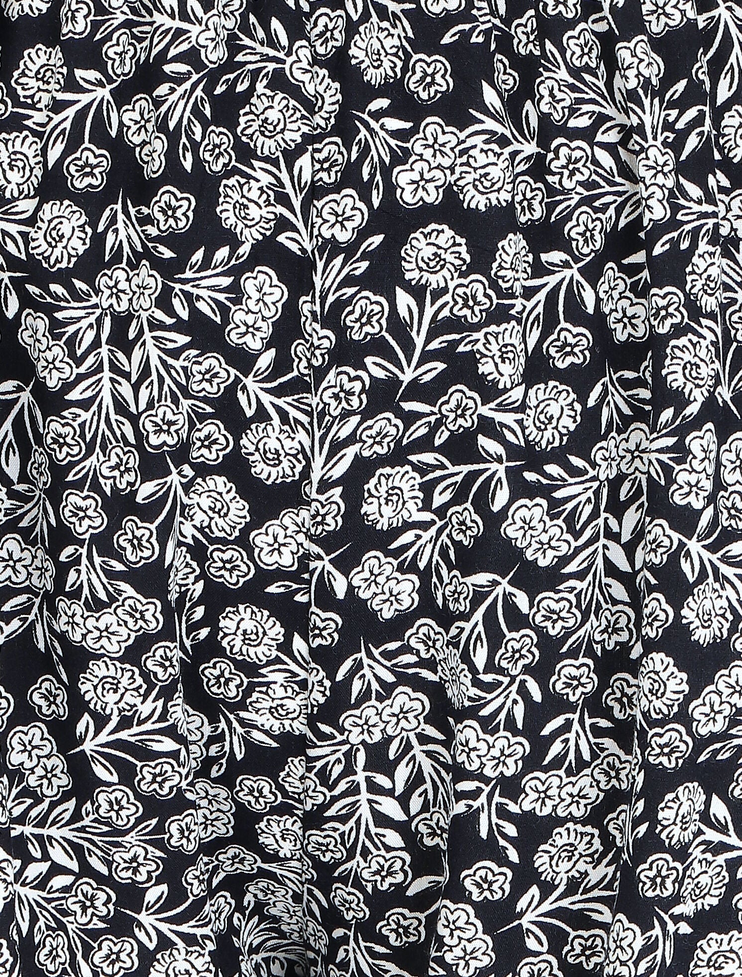 Pantalon ample imprimé fleuri - Marine - 3