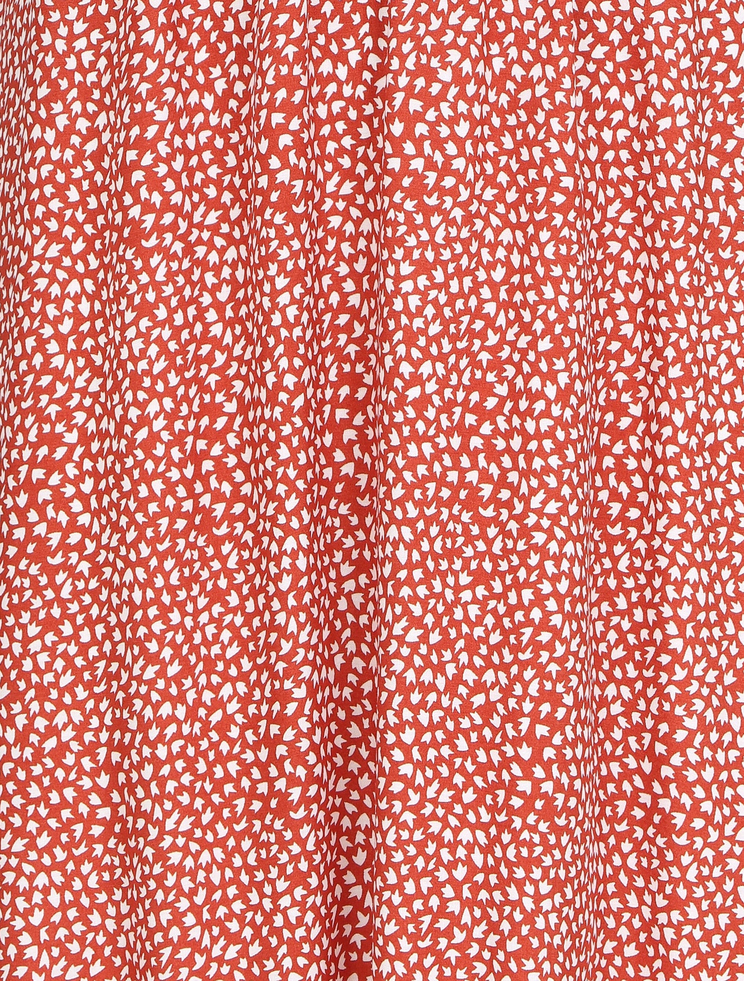 Robe longue à bretelles imprimé tulipe - Brique - 4