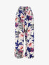Pantalon ample motif fleurs fantaisies - Marine - 5