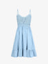 Robe effet jean à buste crochet - Bleu clair - 1