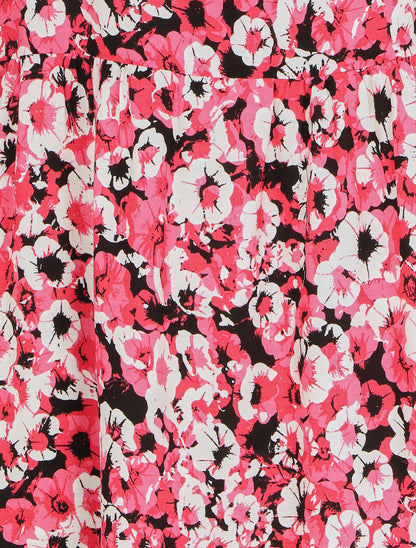 Robe classique à imprimé fleuri - Rose - 3