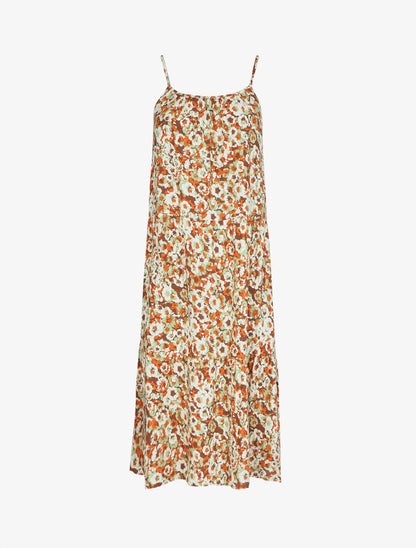Robe classique à imprimé fleuri - Marron - 1