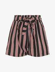Short fluide à imprimé rayures - Noir - 1