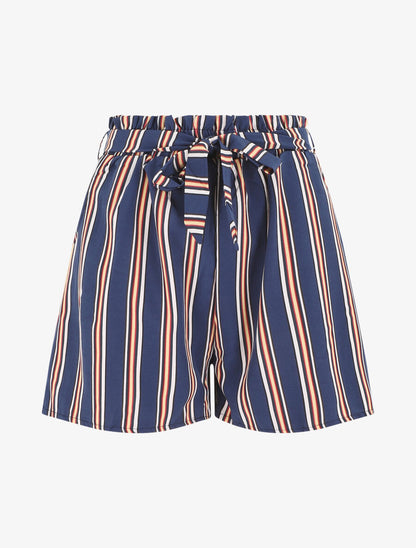 Short fluide à imprimé rayures - Marine - 5