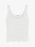 Crop top en crochet - Blanc - 1