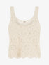 Crop top en crochet - Beige - 4