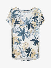 Top ample imprimé tropical - Bleu - 1