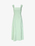 Robe longue fendue sans manches - Vert d&