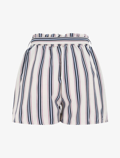 Short fluide à imprimé rayures - Blanc - 2