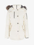 Parka matelassée à capuche fourrée - Écru - 1